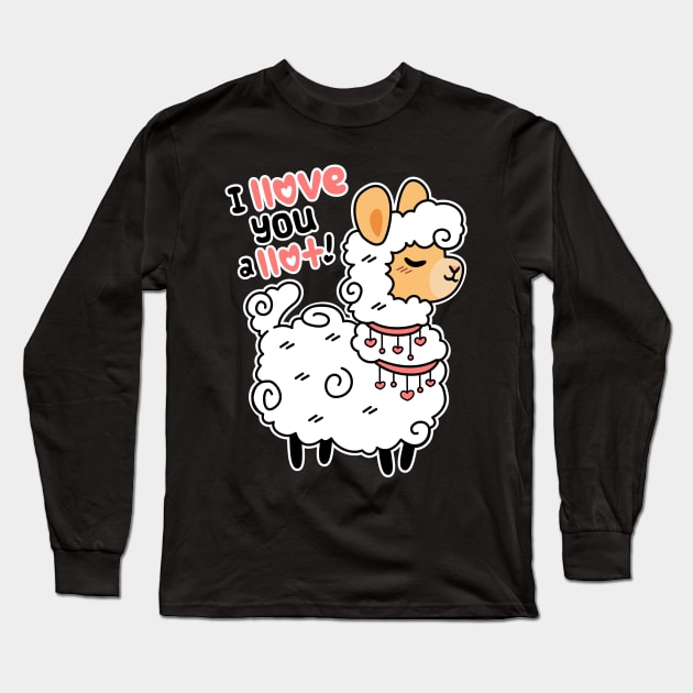 Llovely Llama Long Sleeve T-Shirt by mikitzune